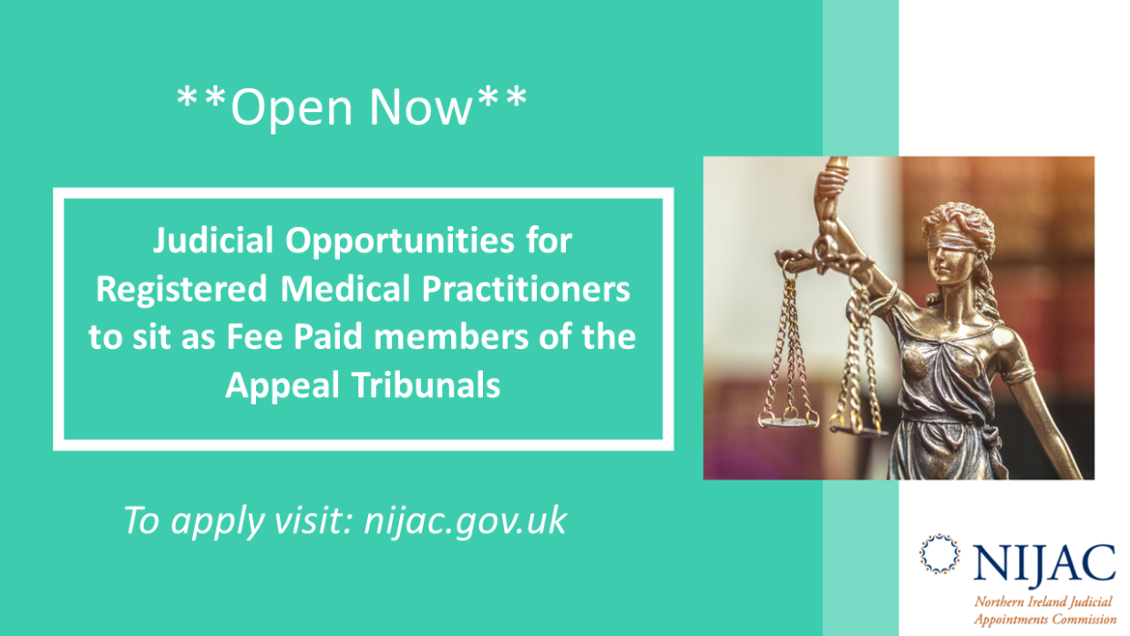 Relaunch Judicial Opportunities for Registered Medical Practitioners in the Appeal Tribunals